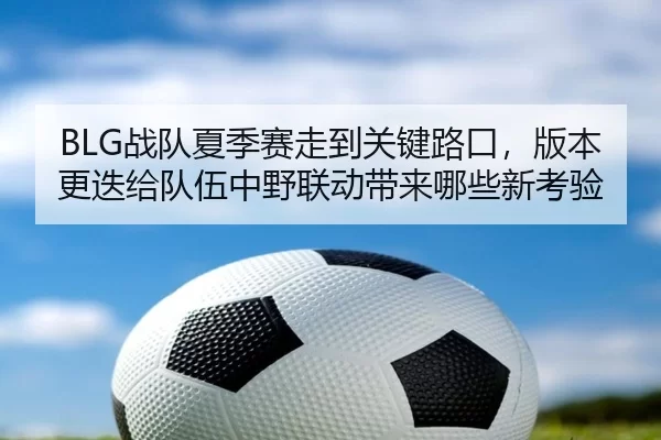 BLG战队夏季赛走到关键路口，版本更迭给队伍中野联动带来哪些新考验